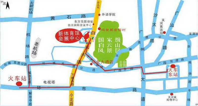 廣州(新)體育館交通圖